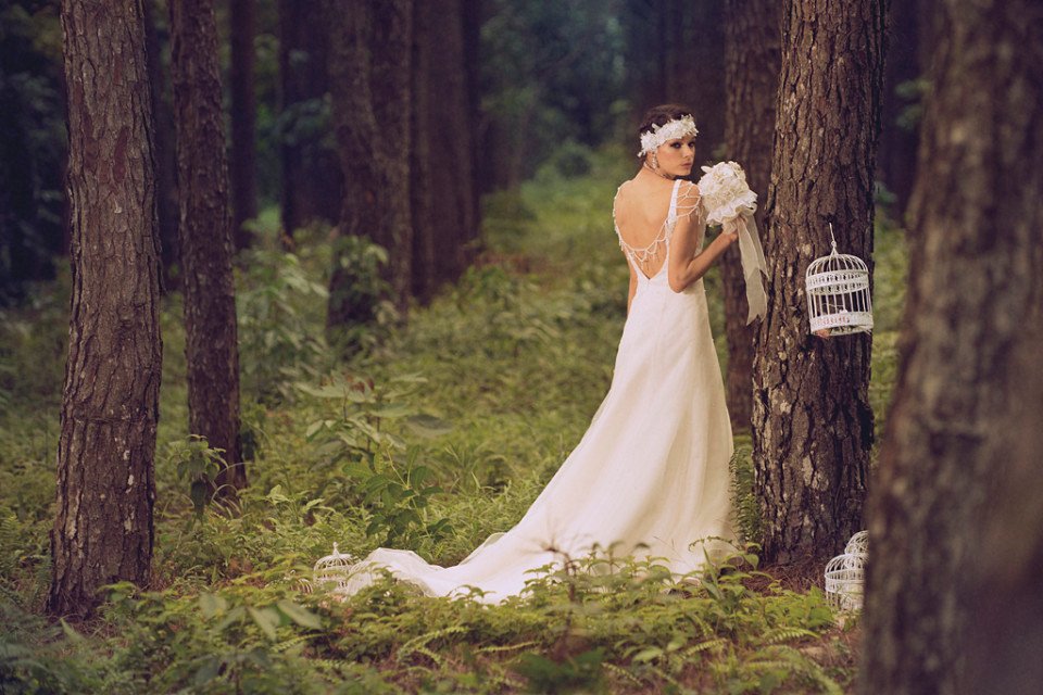 Bohemian inspired wedding gowns