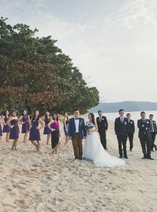 Beach wedding photographer at Thistle Porti Dickson by Glance Photography Studio