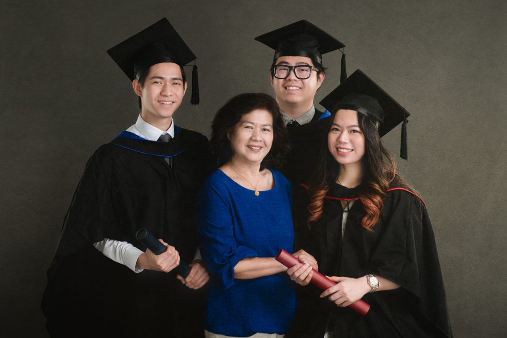 graduation studio portrait